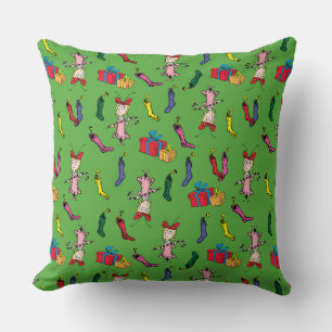 Cojín Decorativo Dr. Seuss Grinch Patrón de Cindy-Lou Who