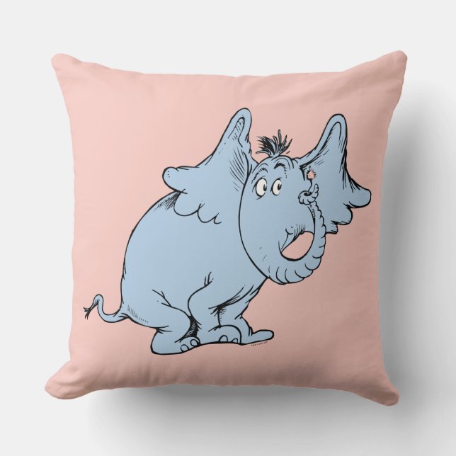 Cojín Decorativo Dr. Seuss | Horton de lado (Anverso)