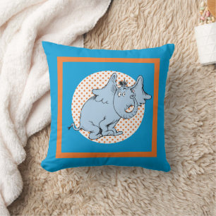 Cojín Decorativo Dr. Seuss Horton Escucha a Quién Puntos Naranjas