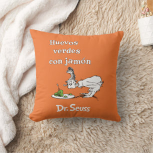 Cojín Decorativo Dr. Seuss Huevos Verdes con Jamón en Español