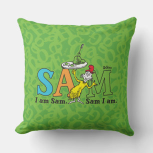 Cojín Decorativo Dr. Seuss Soy Sam. Sam soy yo.