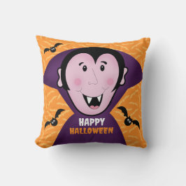 Cojín Decorativo Drácula de vampiro golpea a los niños cuelgan feli