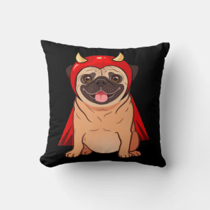 Cojín Decorativo Drácula Vampiro Pug Cute Perro Halloween Disstuve