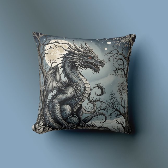 Cojín Decorativo Dragón a la luz de la luna (Subido por el creador)