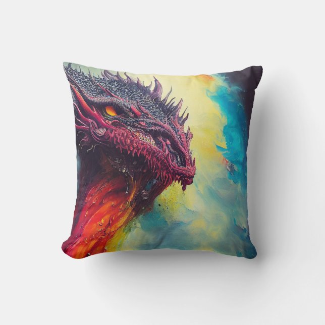 Cojín Decorativo Dragon Animal Discovery Adventure Nature Planet (Anverso)