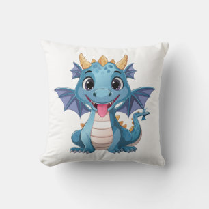 Cojín Decorativo dragón azul