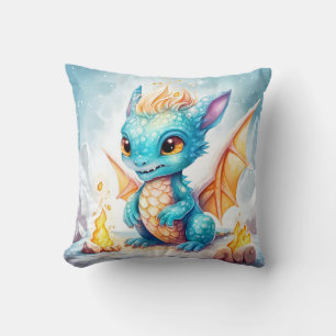 Cojín Decorativo Dragón Azul Bebé Mono Adorable Cristalizado-68799