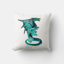 Cojín Decorativo Dragón azul marino reversible