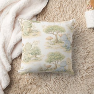 Cojín Decorativo Dragón Bebé Adorable Patrón Pastel Bosque (2)