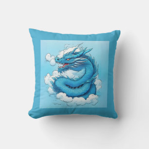 Cojín Decorativo Dragón chino en las nubes