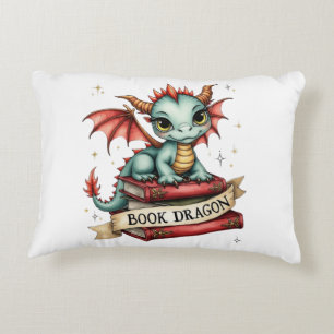 Cojín Decorativo Dragón Cuto Sentado En El Dragón Del Libro