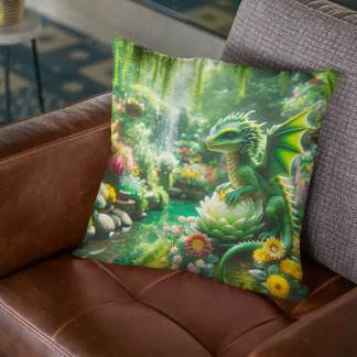 Cojín Decorativo Dragón de jardín encantado