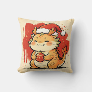 Cojín Decorativo Dragón de Navidad del Zodiaco Chino