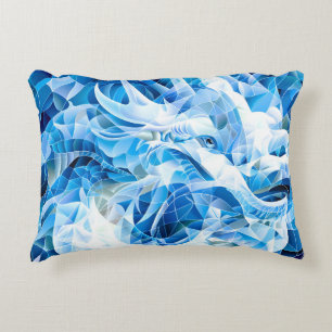Cojín Decorativo Dragón del cielo azul