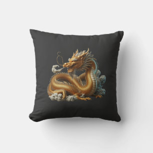 Cojín Decorativo dragón dorado