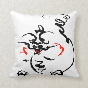 Cojín Decorativo Dragón en blanco