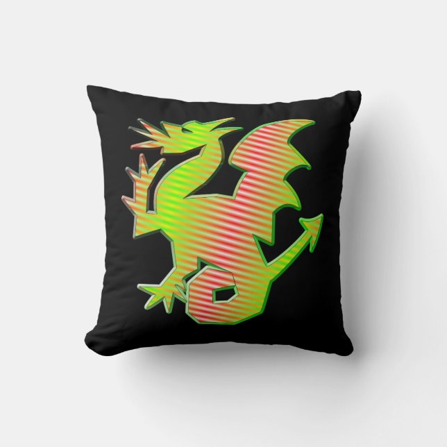 Cojín Decorativo Dragón estilizado (Anverso)