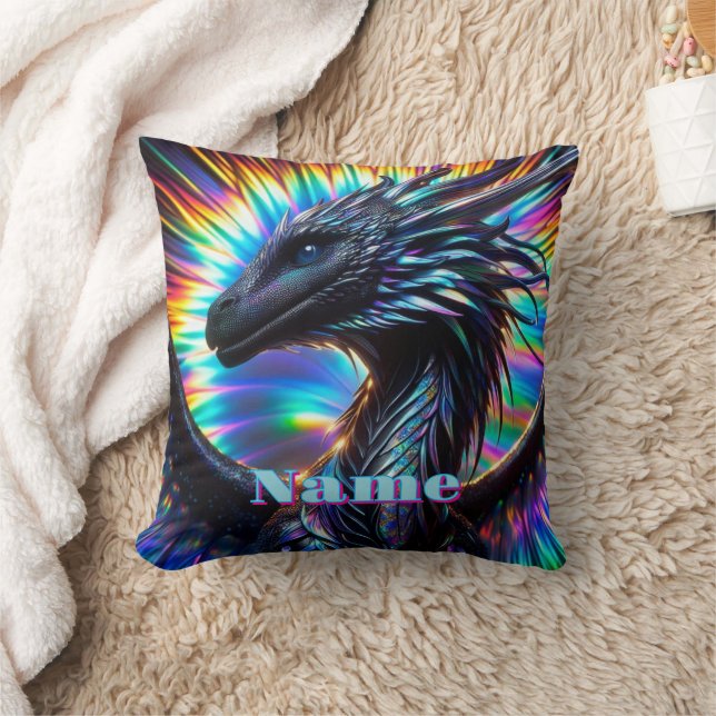 Cojín Decorativo Dragón irlandés con fondo vibrante (Manta)