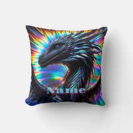 Cojín Decorativo Dragón irlandés con fondo vibrante