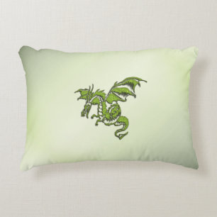 Cojín Decorativo Dragón luchador verde