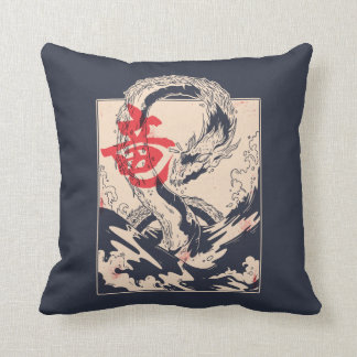 Cojín Decorativo Dragón marino japonés