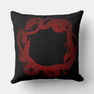 Cojín Decorativo Dragón Rojo