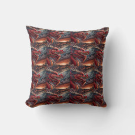 Cojín Decorativo Dragón Rojo