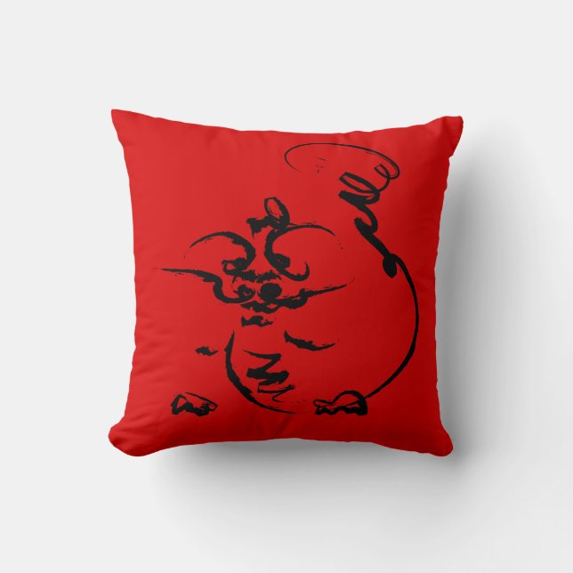 Cojín Decorativo Dragón rojo (Anverso)