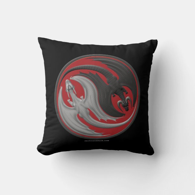 Cojín Decorativo Dragón Yin-Yang (Anverso)