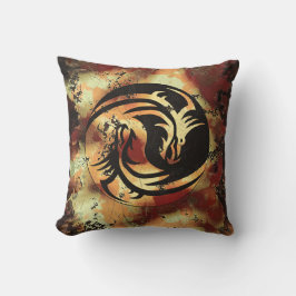 Cojín Decorativo Dragones asiáticos Yin y Yang