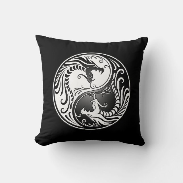 Cojín Decorativo Dragones de Yin Yang (Anverso)