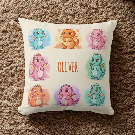 Cojín Decorativo Dragones infantiles juguetones personalizados