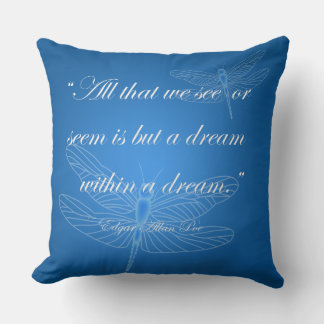 Cojín Decorativo Dragonflies Dream Dragonfly cita 20" Pillow