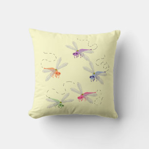 Cojín Decorativo Dragonflies Whimsical Personalizado Art