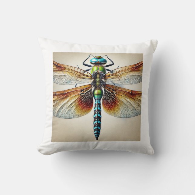 Cojín Decorativo Dragonfly 231024IREF217 - Watercolor (Anverso)