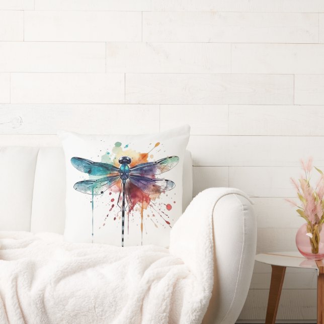 Cojín Decorativo Dragonfly acuático vibrante (Sofá)