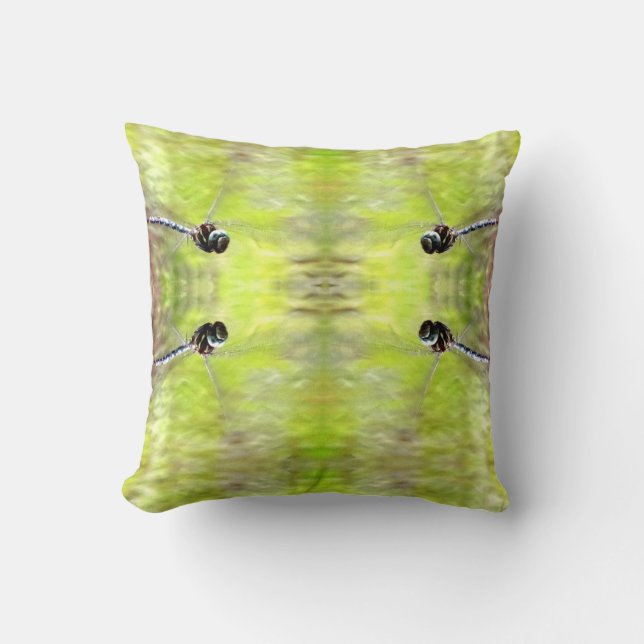Cojín Decorativo Dragonfly, agua verde media (Anverso)