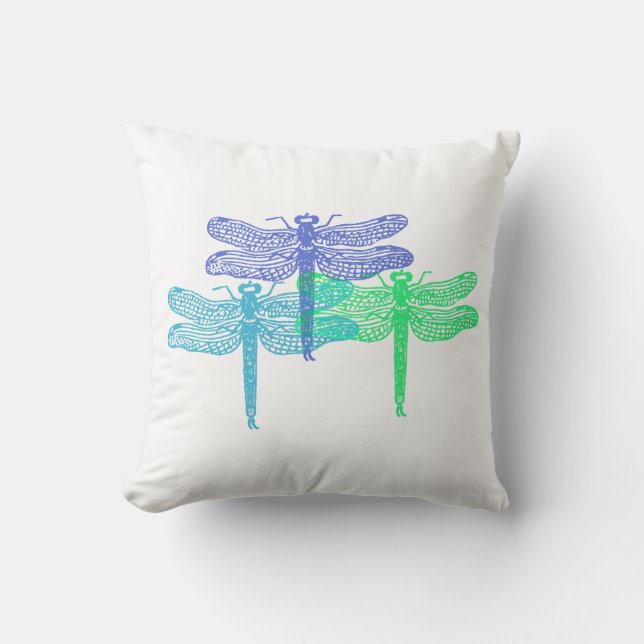 Cojín Decorativo Dragonfly Blues Pillow (Anverso)