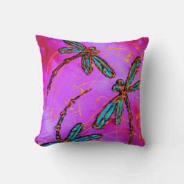 Cojín Decorativo Dragonfly Flit Electric Pink