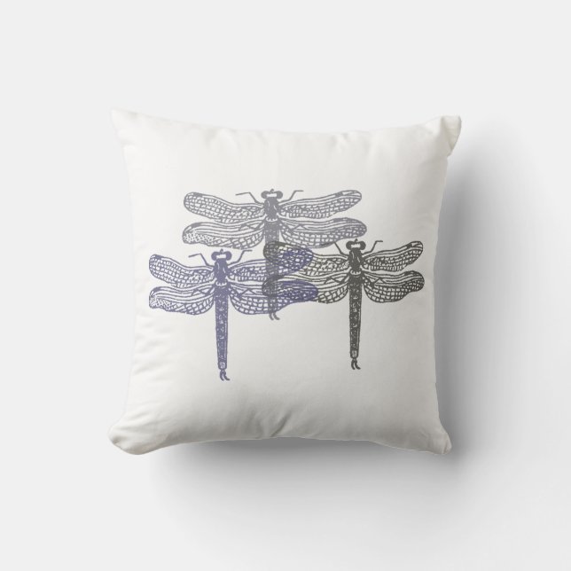 Cojín Decorativo Dragonfly Grays Pillow (Anverso)