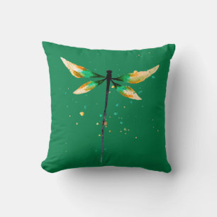 Cojín Decorativo Dragonfly lindo diseño de acuarela
