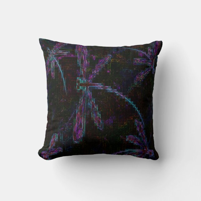 Cojín Decorativo Dragonfly púrpura bonito (Anverso)