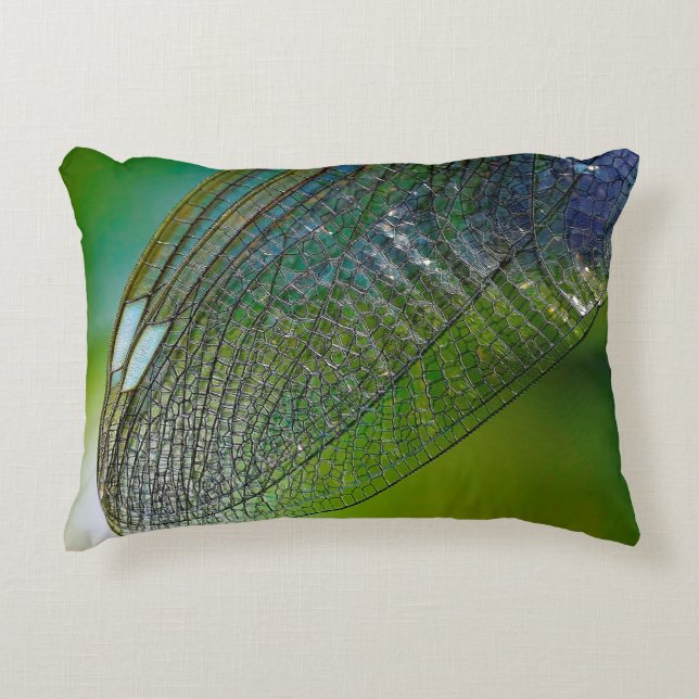 Cojín Decorativo Dragonfly wings nature close insect (Anverso)