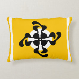 Cojín Decorativo Dramático doble Q espejado Moderno amarillo negro