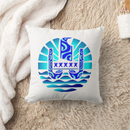 Cojín Decorativo Drapeau de la Polynésie française (bleu)