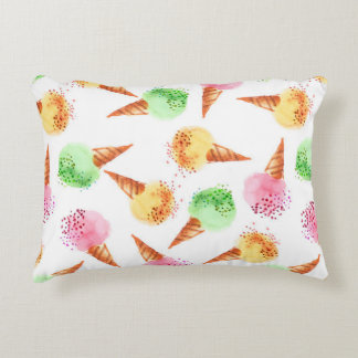 Cojín Decorativo Draui color acuarela de postre helado variado de v