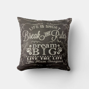Cojín decorativo DREAM BIG Chalkboard