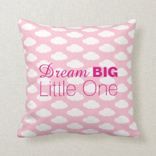 Cojín Decorativo Dream Big Little One Nubes Rosa
