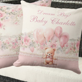 Cojín Decorativo Dream Big Pink Teddy Baby Nursery
