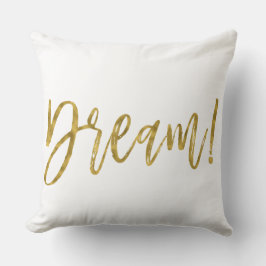 Cojín Decorativo Dream Faux Relieve metalizado dorado Pillow